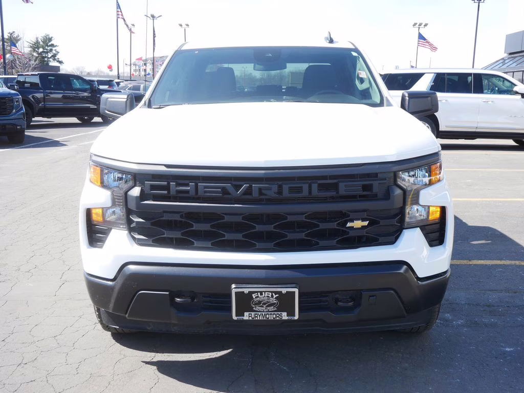 2025 Summit White Chevrolet Silverado 1500 WT 4X4 Truck