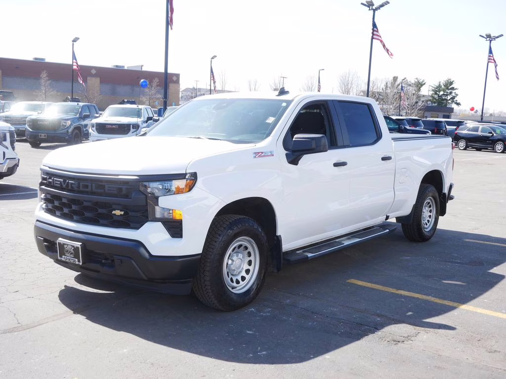2025 Summit White Chevrolet Silverado 1500 WT 4X4 Truck