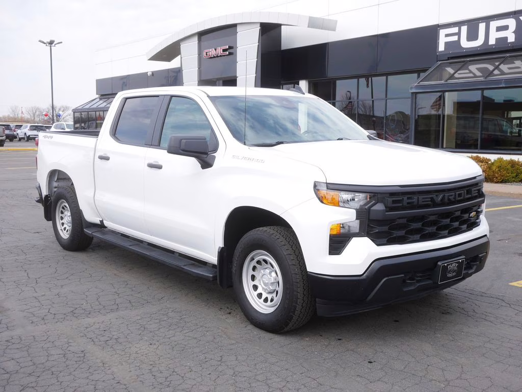 2024 Summit White Chevrolet Silverado 1500 WT 4X4 Truck