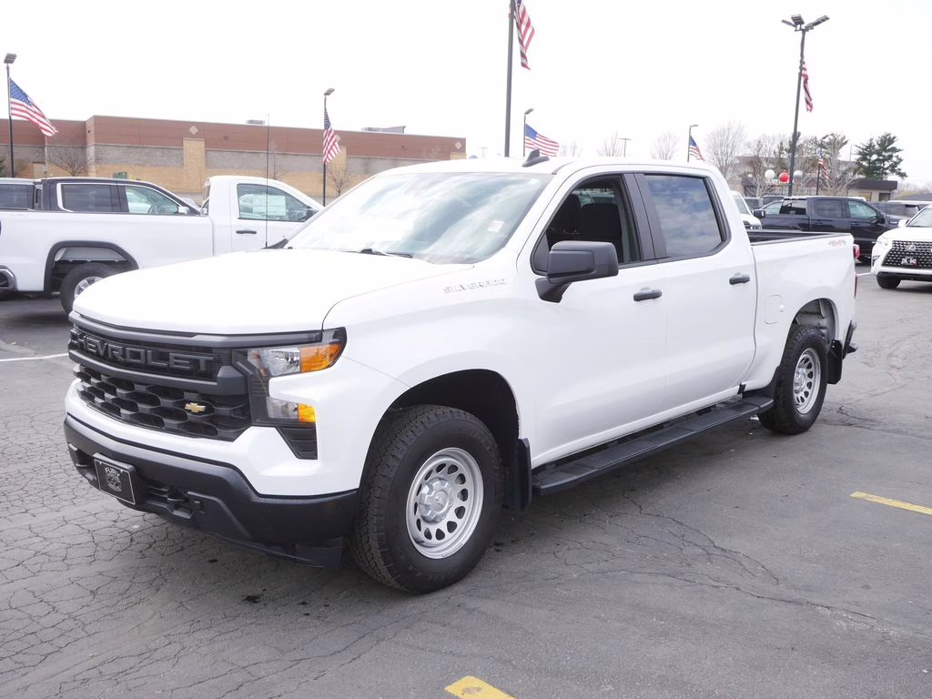 2024 Summit White Chevrolet Silverado 1500 WT 4X4 Truck