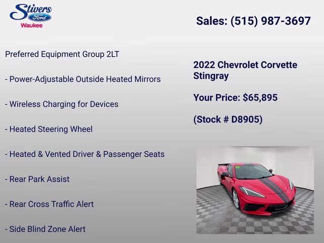 2022 Torch Red Chevrolet Corvette Stingray RWD Coupe