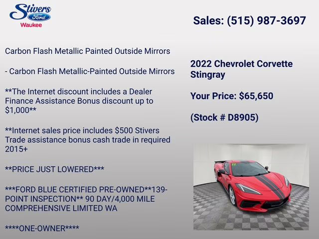 2022 Torch Red Chevrolet Corvette Stingray RWD Coupe