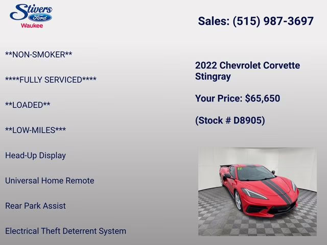 2022 Torch Red Chevrolet Corvette Stingray RWD Coupe