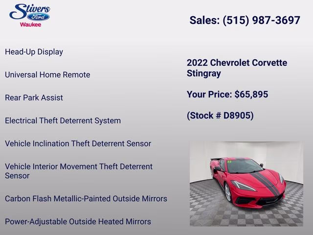 2022 Torch Red Chevrolet Corvette Stingray RWD Coupe