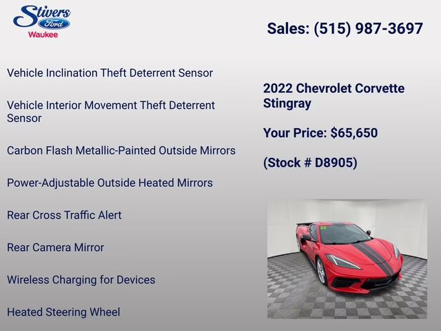 2022 Torch Red Chevrolet Corvette Stingray RWD Coupe
