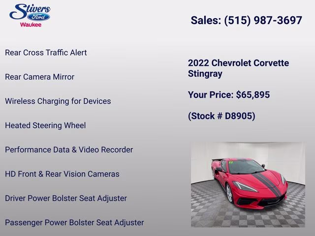 2022 Torch Red Chevrolet Corvette Stingray RWD Coupe