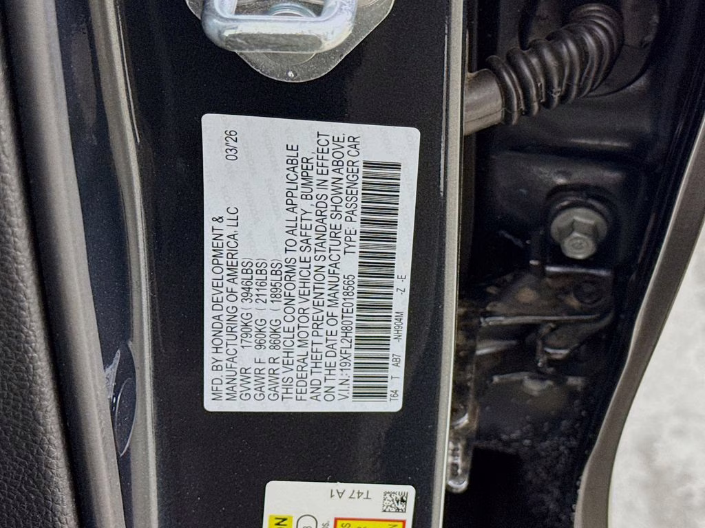 2026 Meteorite Gray Metallic Honda Civic Sport FWD Hatchback