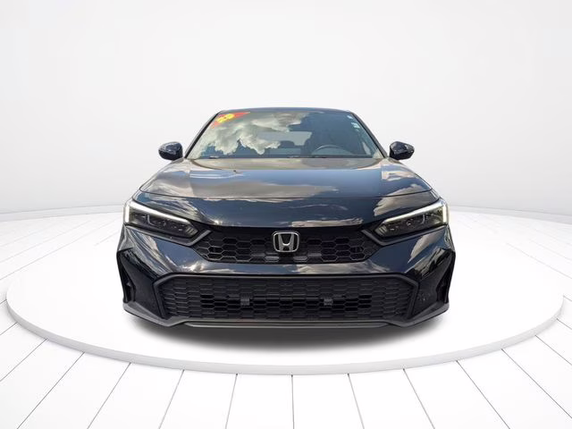 2025 Crystal Black Pearl Honda Civic Sport FWD Hatchback