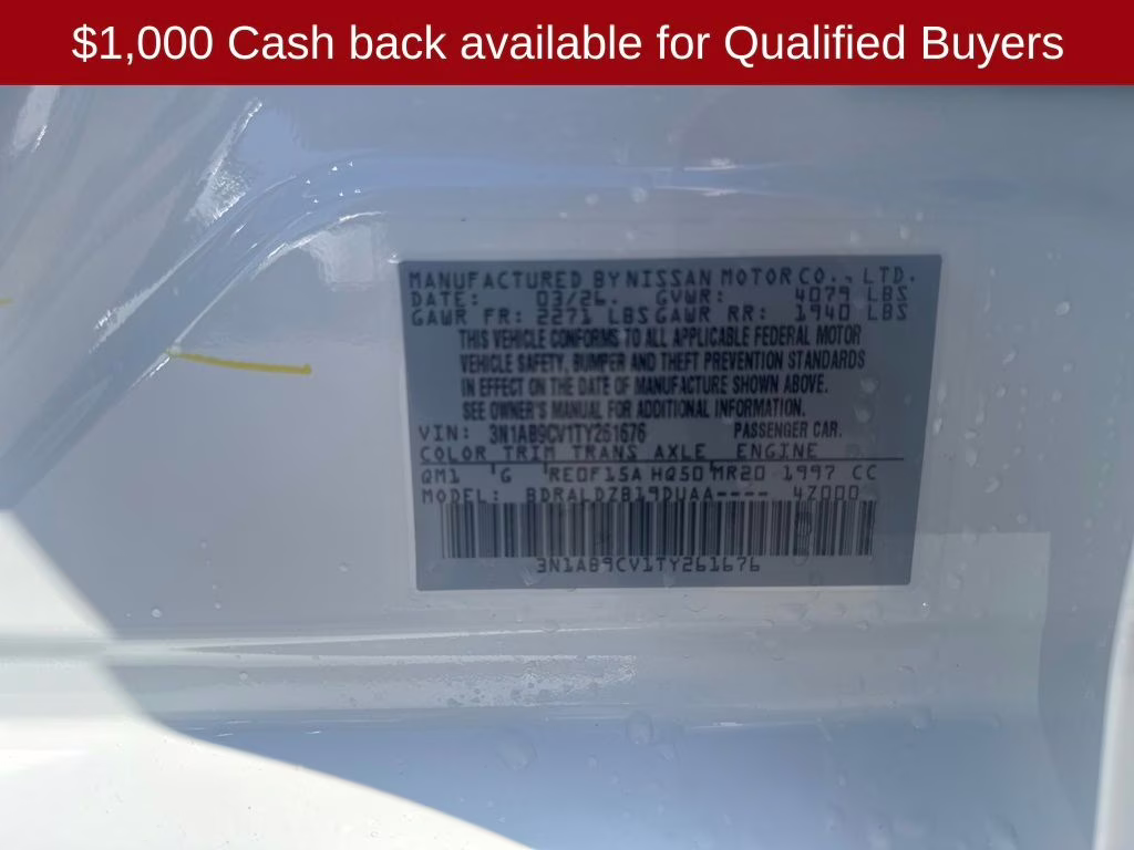 2026 Fresh Powder Nissan Sentra SV FWD Sedan