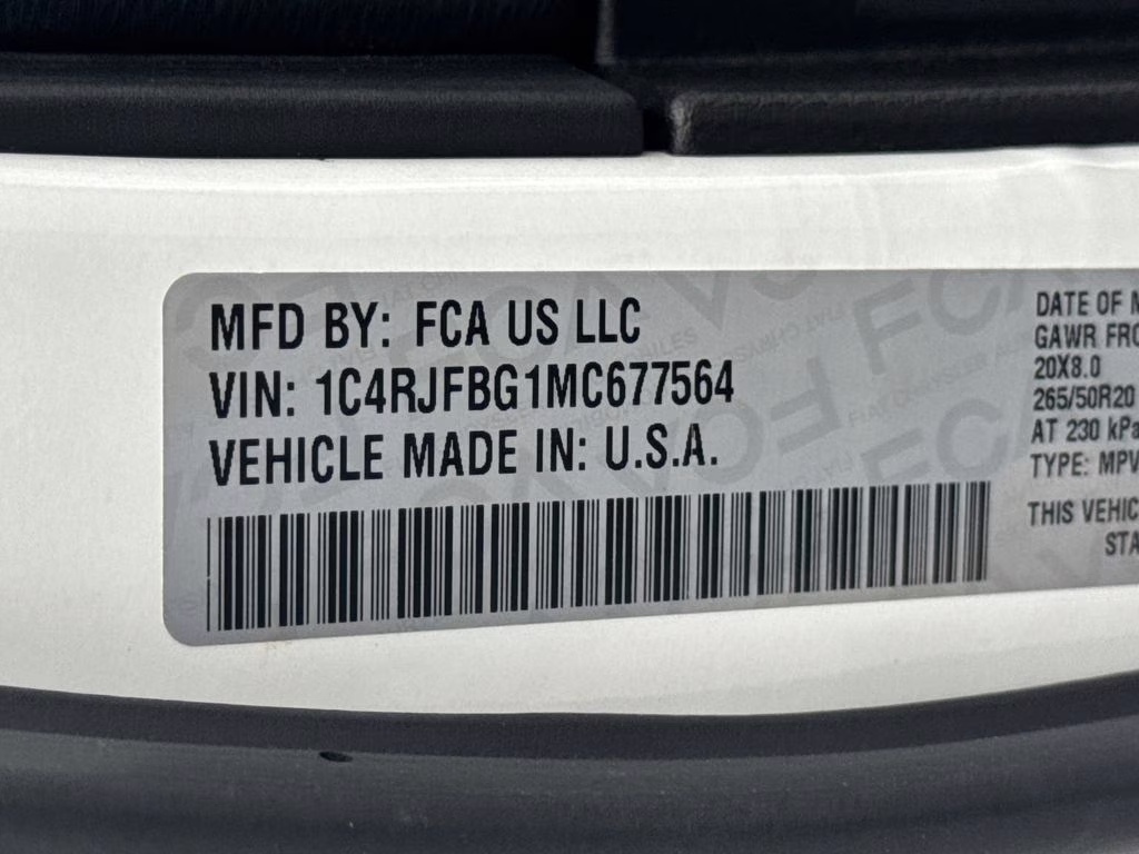 2021 Bright White Clearcoat Jeep Grand Cherokee 80th Anniversary Edition 4X4 SUV