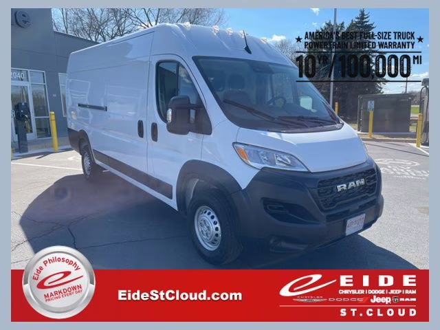 2026 Bright White Clearcoat Ram ProMaster 3500 High Roof FWD Van