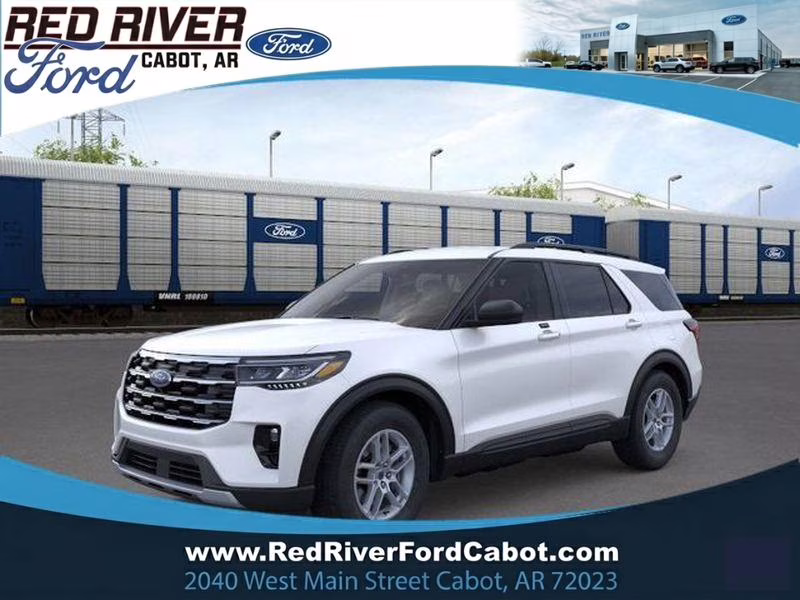 2026 Star White Metallic Tri-Coat Ford Explorer Active w/200A Pkg RWD SUV