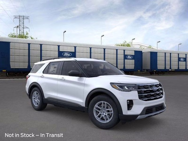 2026 Star White Metallic Tri-Coat Ford Explorer Active w/200A Pkg RWD SUV