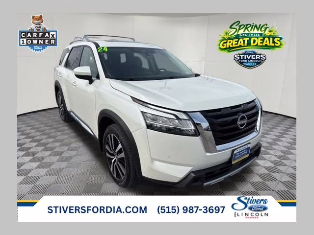 2024 Pearl White Tricoat Nissan Pathfinder Platinum 4X4 SUV