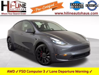 2022 Midnight Silver Metallic Tesla Model Y Performance AWD SUV