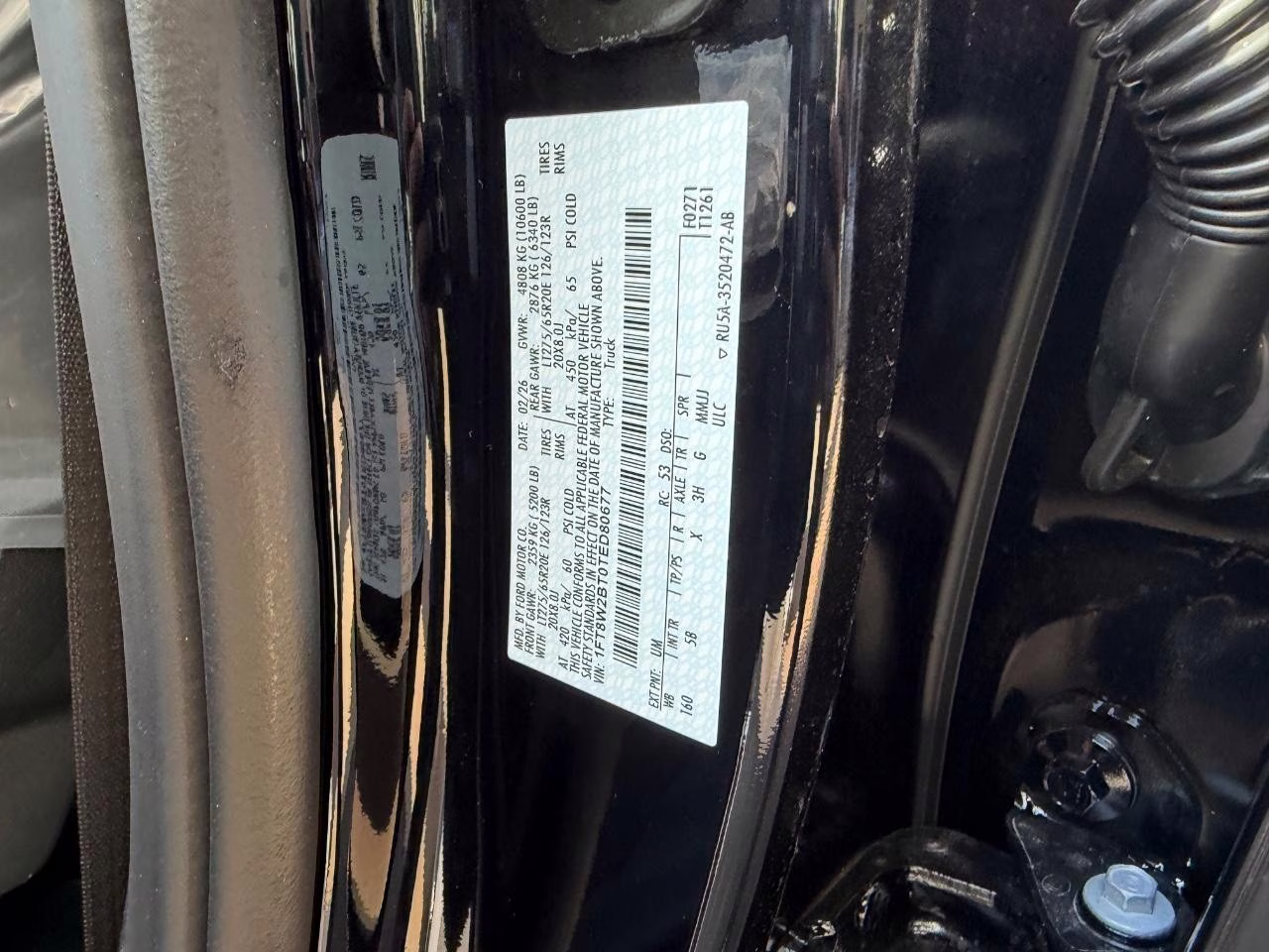 2026 Agate Black Metallic Ford Super Duty F-250 SRW Lariat 4X4 Truck