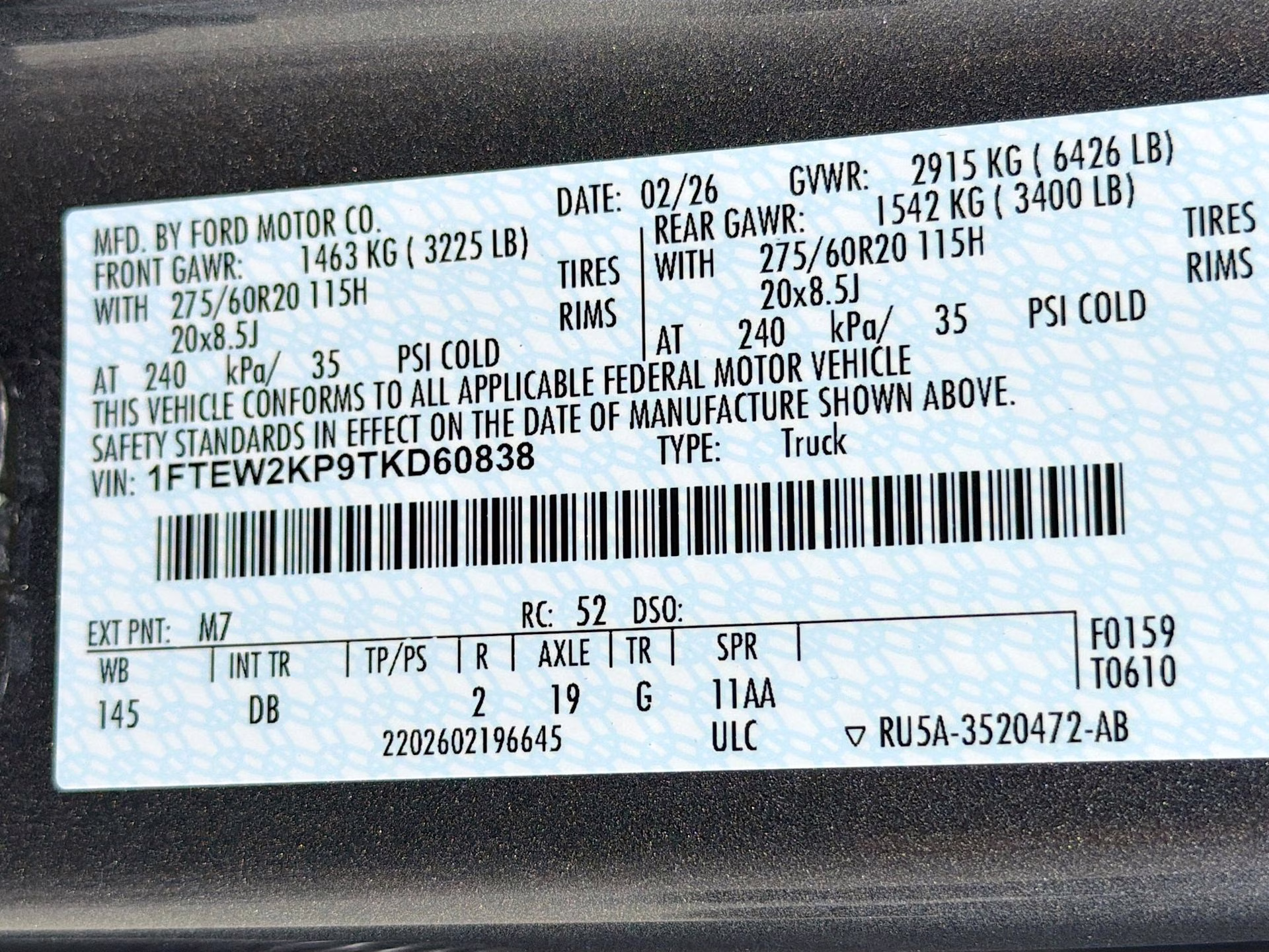 2026 Carbonized Gray Metallic Ford F-150 STX RWD Truck