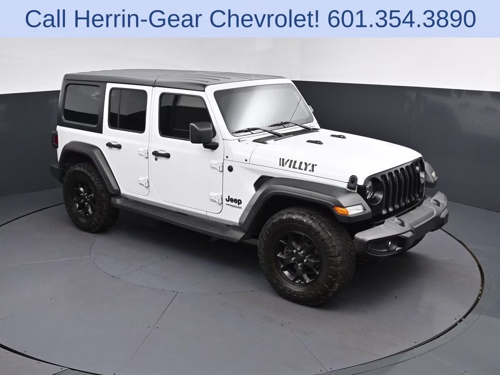 2021 Bright White Clearcoat Jeep Wrangler Unlimited Willys 4X4 SUV
