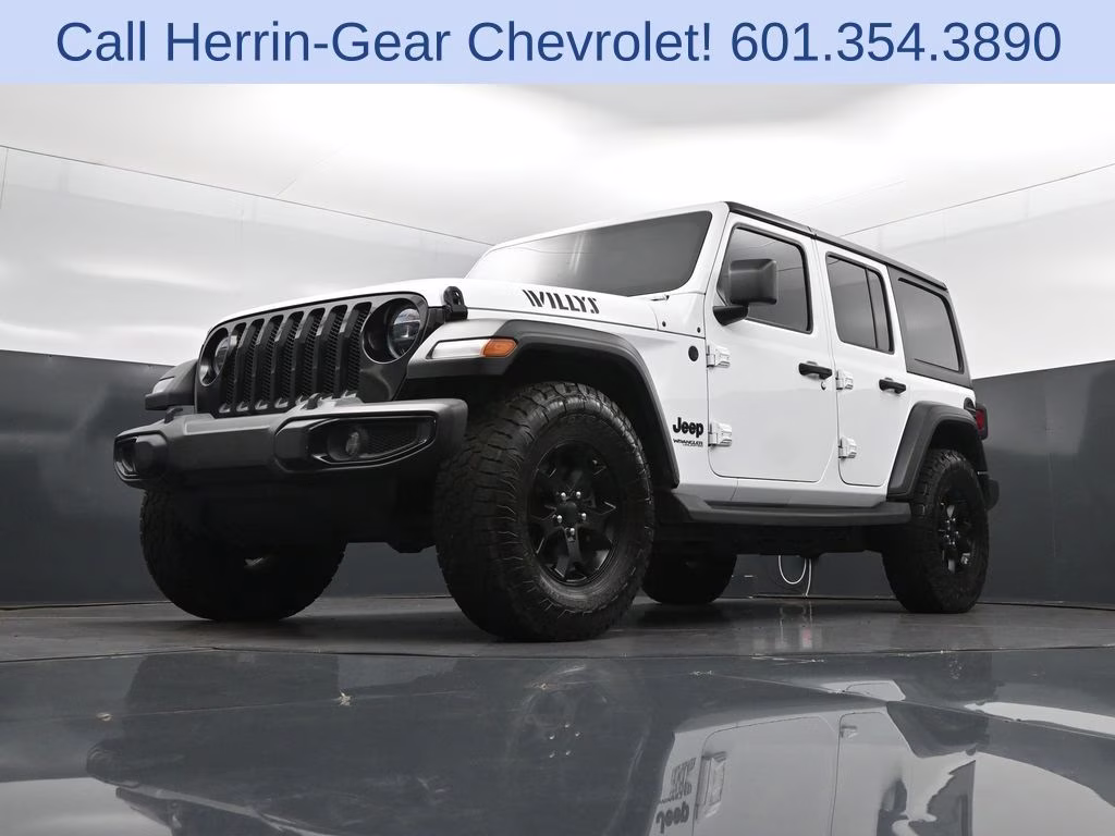 2021 Bright White Clearcoat Jeep Wrangler Unlimited Willys 4X4 SUV