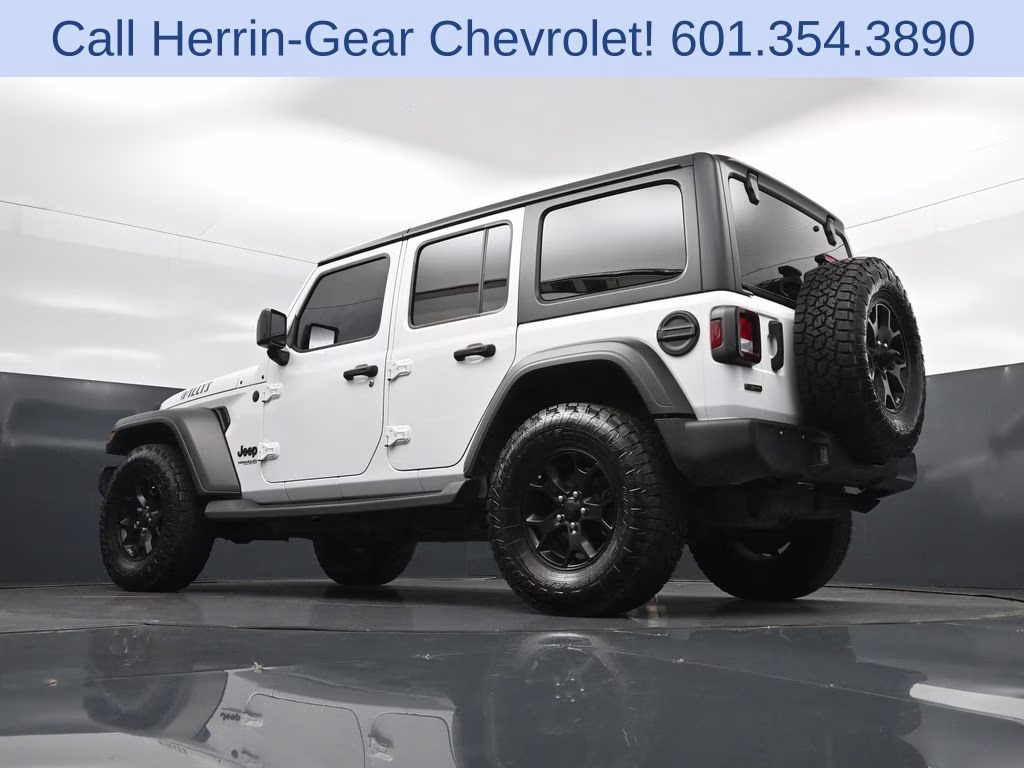 2021 Bright White Clearcoat Jeep Wrangler Unlimited Willys 4X4 SUV