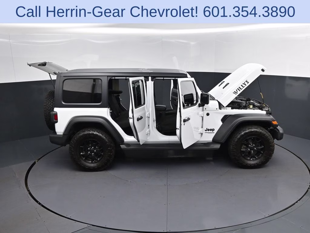 2021 Bright White Clearcoat Jeep Wrangler Unlimited Willys 4X4 SUV