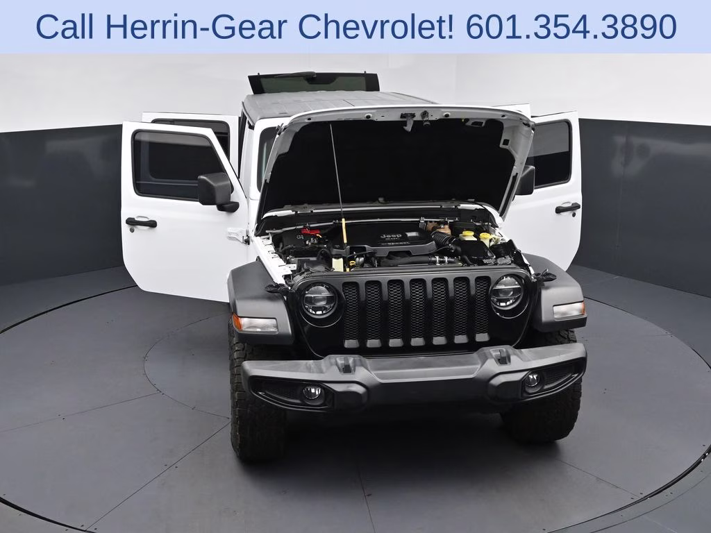 2021 Bright White Clearcoat Jeep Wrangler Unlimited Willys 4X4 SUV
