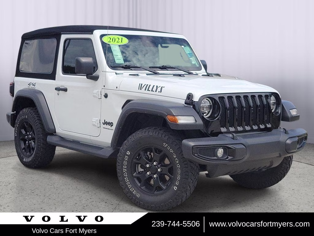 2021 Bright White Clearcoat Jeep Wrangler Willys 4X4 SUV