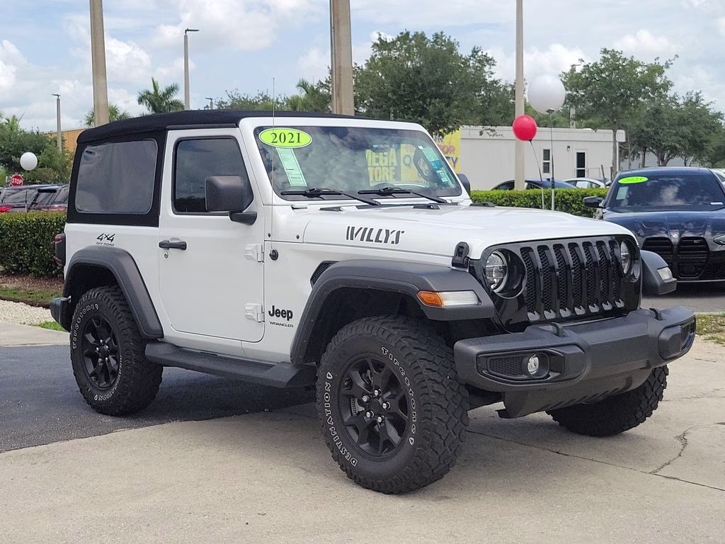 2021 Bright White Clearcoat Jeep Wrangler Willys 4X4 SUV