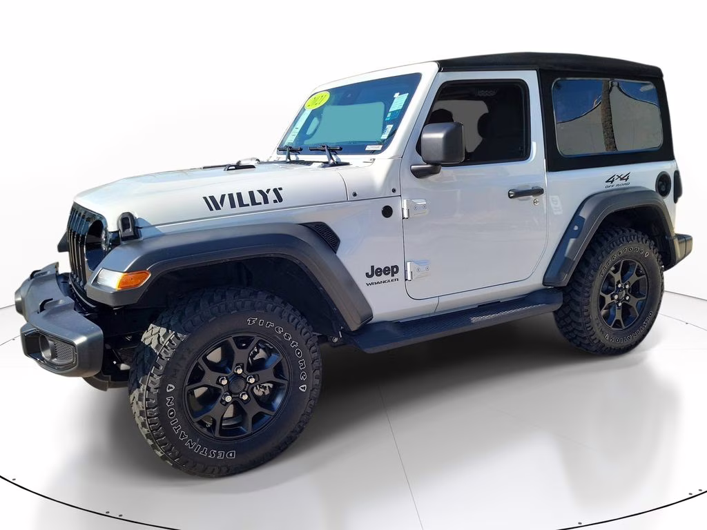 2021 Bright White Clearcoat Jeep Wrangler Willys 4X4 SUV