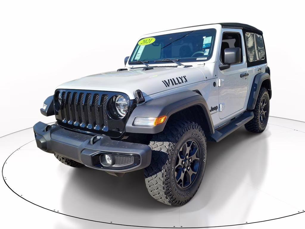 2021 Bright White Clearcoat Jeep Wrangler Willys 4X4 SUV