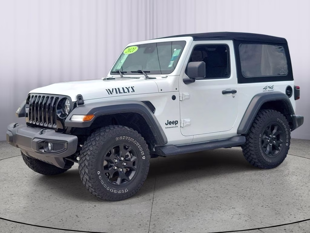 2021 Bright White Clearcoat Jeep Wrangler Willys 4X4 SUV