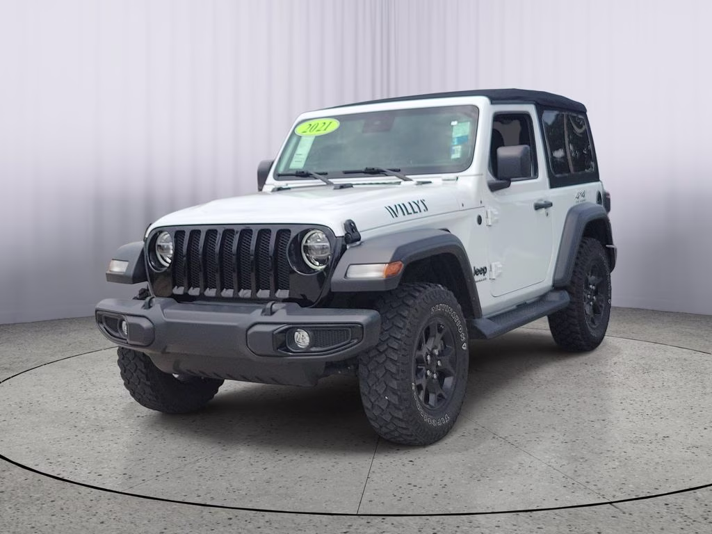2021 Bright White Clearcoat Jeep Wrangler Willys 4X4 SUV