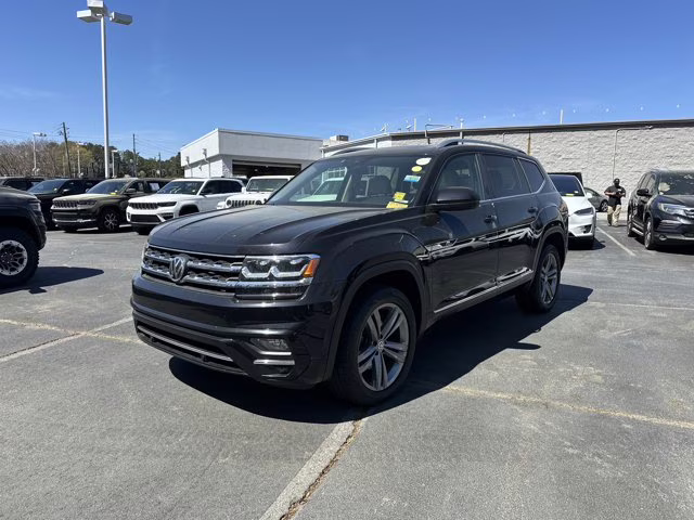 2019 Deep Black Volkswagen Atlas 3.6L V6 SEL R-Line AWD SUV