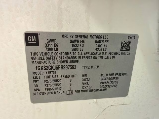 2015 White Diamond Tricoat GMC Yukon Denali 4X4 SUV