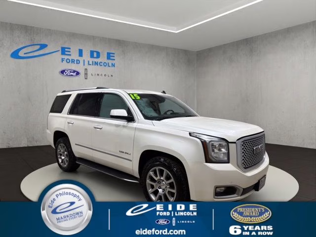 2015 White Diamond Tricoat GMC Yukon Denali 4X4 SUV