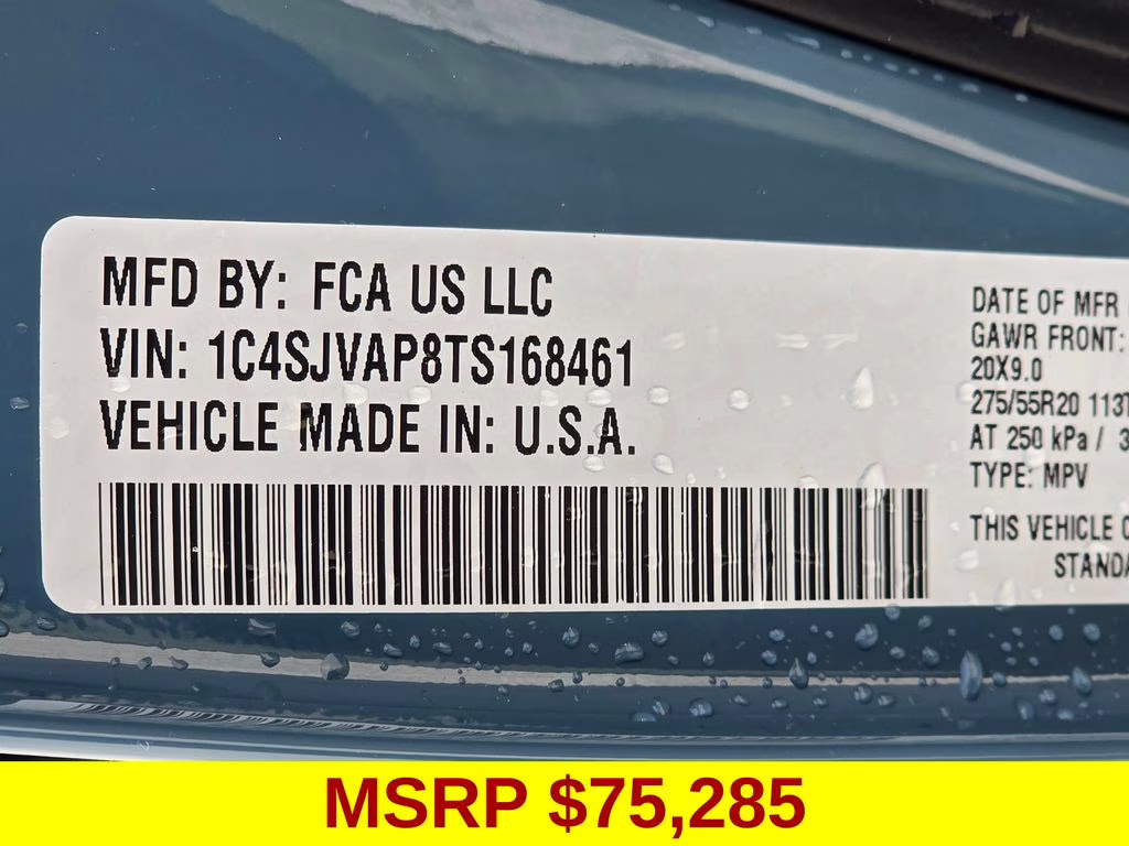 2026 Steel Blue Jeep Grand Wagoneer Upland 4X4 SUV