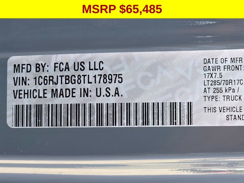 2026 Anvil Clearcoat Jeep Gladiator Rubicon 4X4 Truck