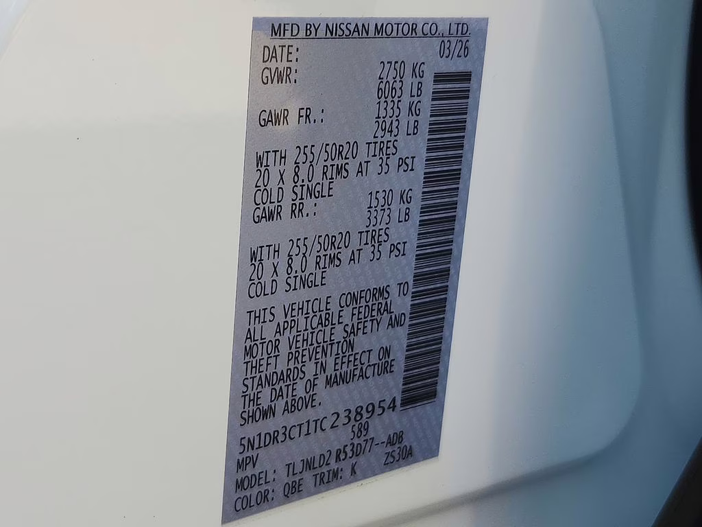 2026 Everest White Pearl Tricoat Nissan Pathfinder SL 4X4 SUV