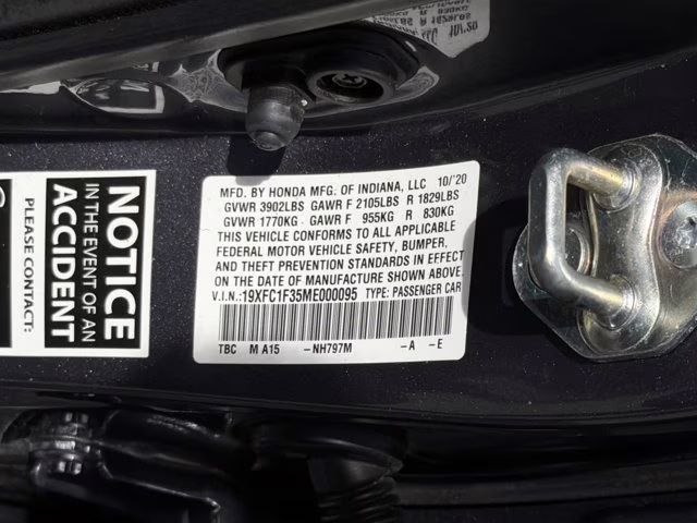 2021 Modern Steel Metallic Honda Civic Sedan EX FWD Sedan