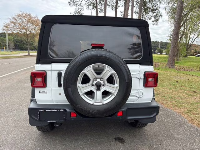 2020 Bright White Clearcoat Jeep Wrangler Unlimited Sport S 4X4 SUV