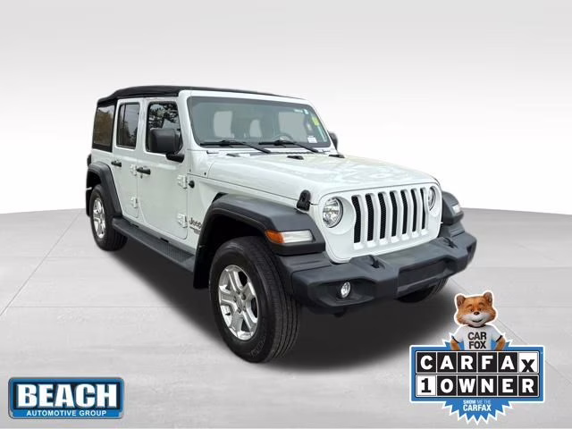 2020 Bright White Clearcoat Jeep Wrangler Unlimited Sport S 4X4 SUV