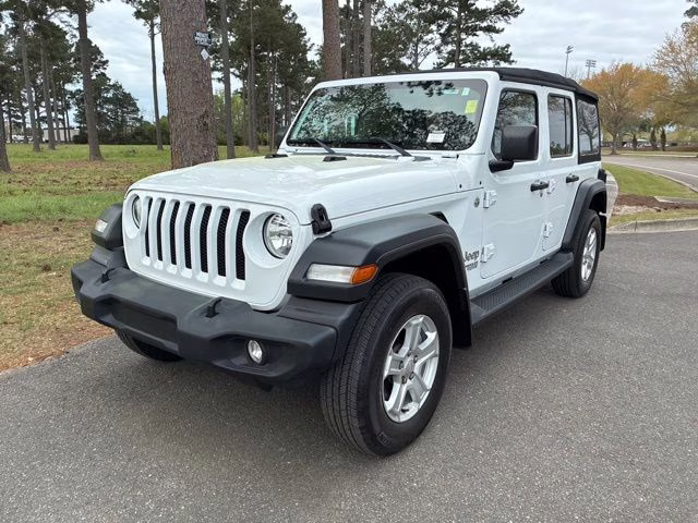 2020 Bright White Clearcoat Jeep Wrangler Unlimited Sport S 4X4 SUV