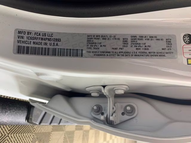 2023 Bright White Clearcoat Ram 1500 Big Horn 4X4 Truck