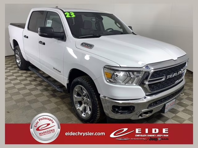 2023 Bright White Clearcoat Ram 1500 Big Horn 4X4 Truck