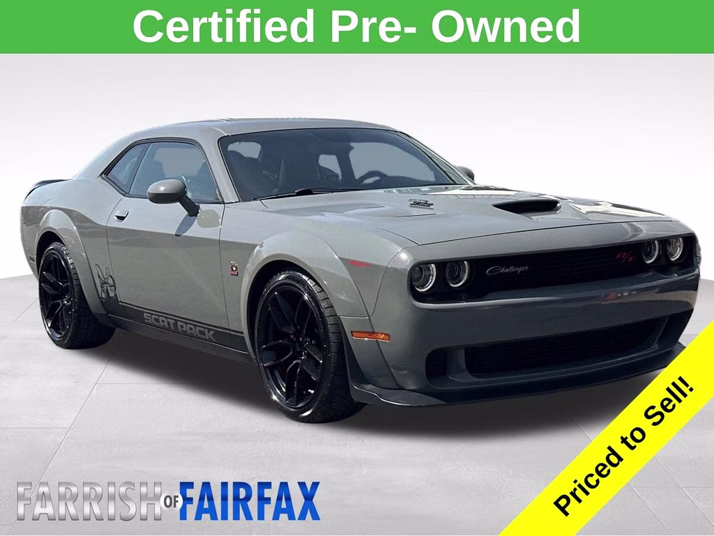 2019 Destroyer Gray Clearcoat Dodge Challenger R/T Scat Pack Widebody RWD Coupe