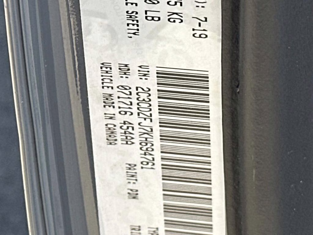 2019 Destroyer Gray Clearcoat Dodge Challenger R/T Scat Pack Widebody RWD Coupe