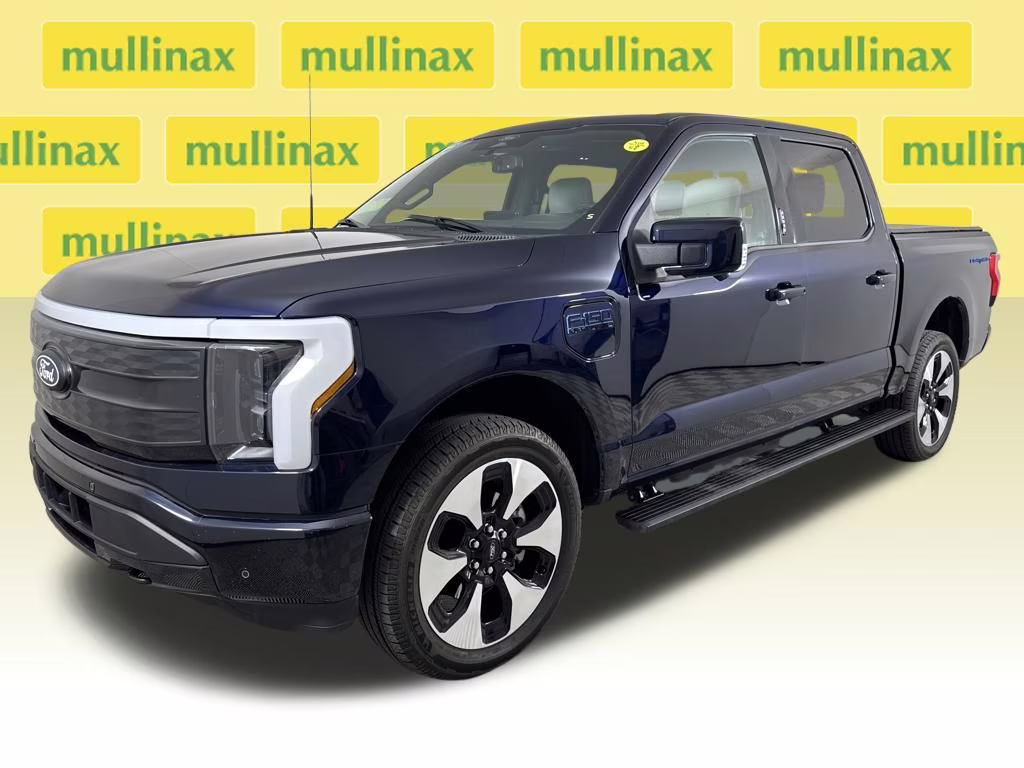2025 Antimatter Blue Metallic Ford F-150 Lightning Platinum AWD Truck