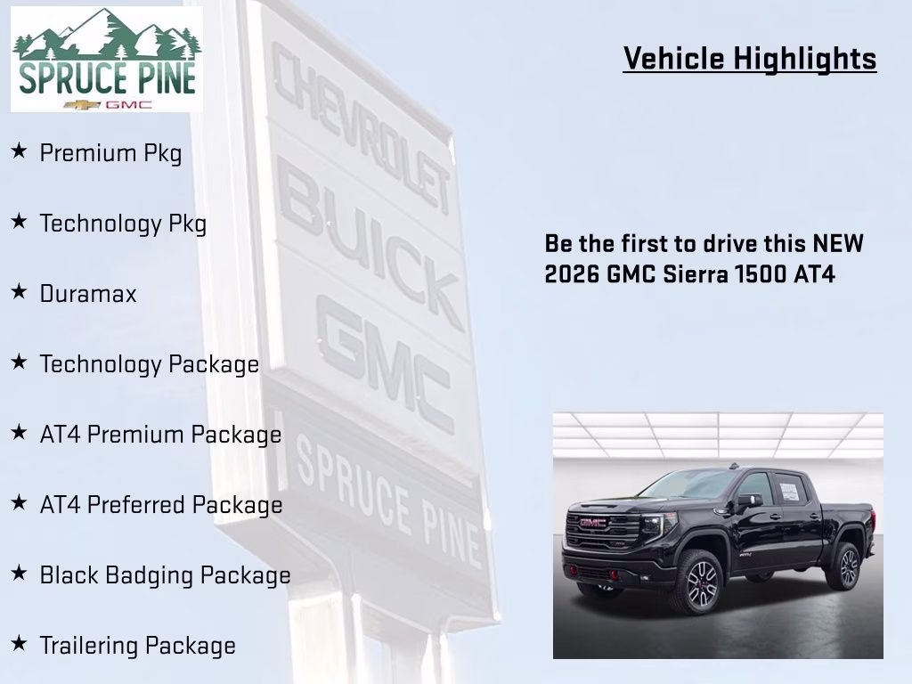 2026 Onyx Black GMC Sierra 1500 AT4 4X4 Truck