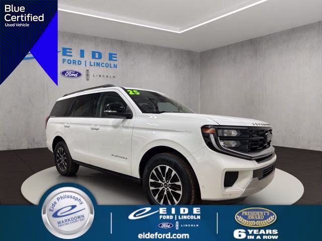 2025 Star White Metallic Tri-Coat Ford Expedition Platinum 4X4 SUV