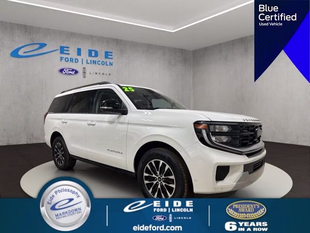 2025 Star White Metallic Tri-Coat Ford Expedition Platinum 4X4 SUV
